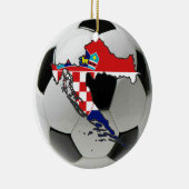 voetbalversiering football Kroatië Keramisch Ornament (Rechts)