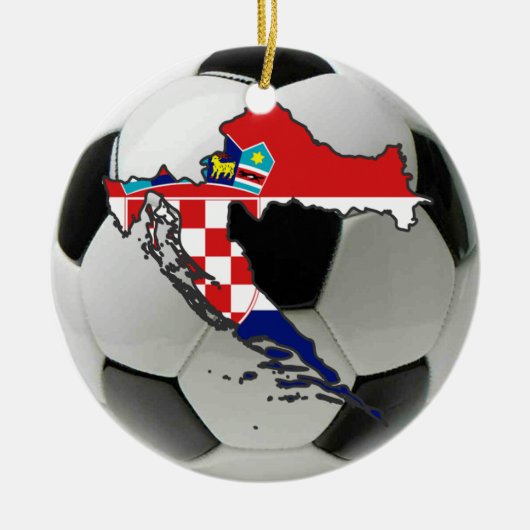voetbalversiering football Kroatië Keramisch Ornament (Voorkant)