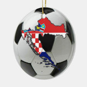 voetbalversiering football Kroatië Keramisch Ornament (Links)
