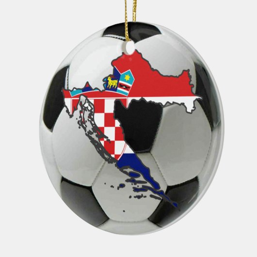 voetbalversiering football Kroatië Keramisch Ornament (Links)
