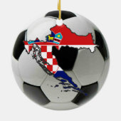 voetbalversiering football Kroatië Keramisch Ornament (Achterkant)