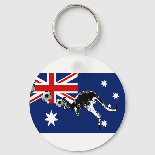 voetbalvlag van Australische geschenken Sleutelhanger (Voorkant)