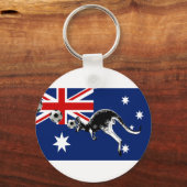 voetbalvlag van Australische geschenken Sleutelhanger (Voorkant)