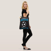 voetbalvoetbal afspelen tote bag (Op model)
