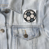 Voetbalvoetbal Vierkante Button 5,1 Cm (In situ)