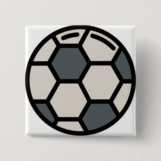 Voetbalvoetbal Vierkante Button 5,1 Cm (Voorkant)