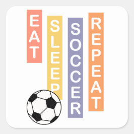 Voetbalvoetbal Vierkante Sticker