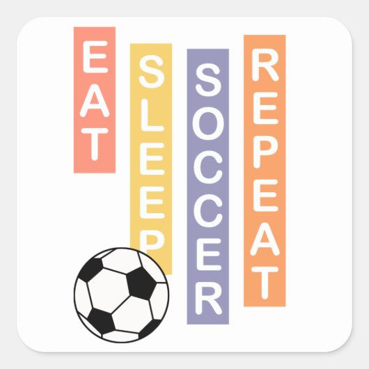 Voetbalvoetbal Vierkante Sticker (Voorkant)
