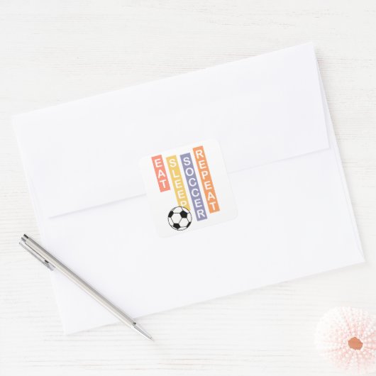 Voetbalvoetbal Vierkante Sticker (Envelop)