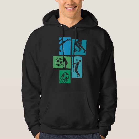 Voetbalvoetballer Midfielder Hoodie (Voorkant)