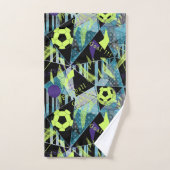 voetbalwedstrijd bad handdoek (Handdoek)