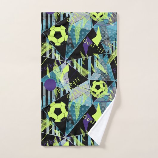 voetbalwedstrijd bad handdoek (Handdoek)