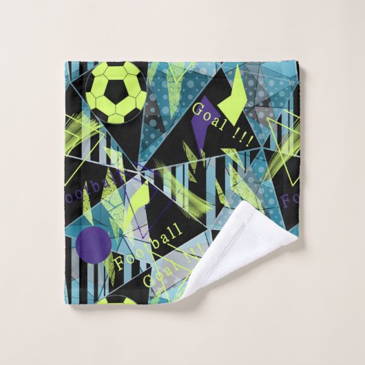 voetbalwedstrijd bad handdoek (Wasdoekje)