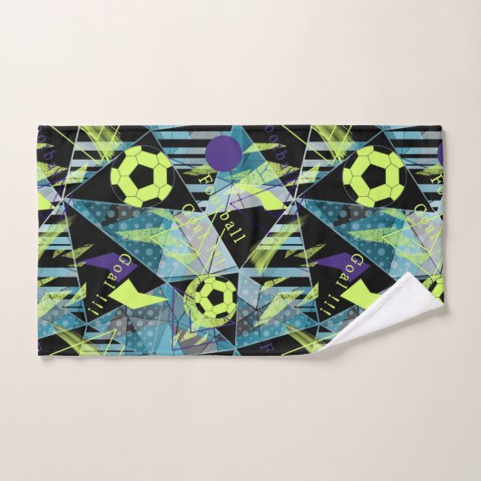 voetbalwedstrijd bad handdoek (Handdoek)