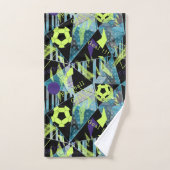 voetbalwedstrijd bad handdoek (Handdoek)