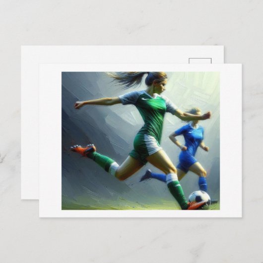 Voetbalwedstrijd, Briefkaart (Voorkant / Achterkant)