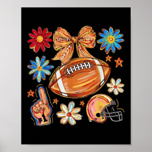 Voetbalwedstrijd Dag Herfst Sfeer Touchdown Seizoe Poster