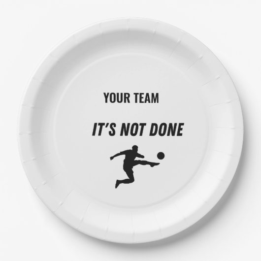 Voetbalwedstrijd Dag Papieren Bord (Voorkant)