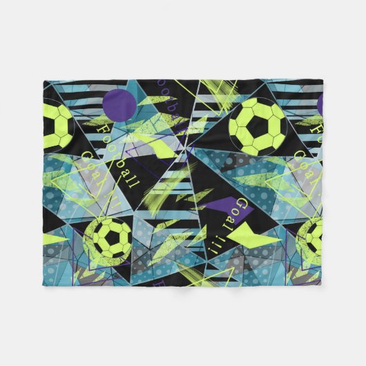 voetbalwedstrijd fleece deken (Voorkant (Horizontaal))