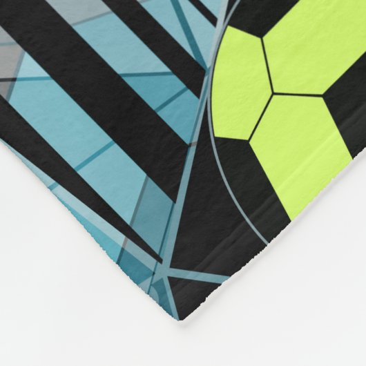 voetbalwedstrijd fleece deken (Hoek)