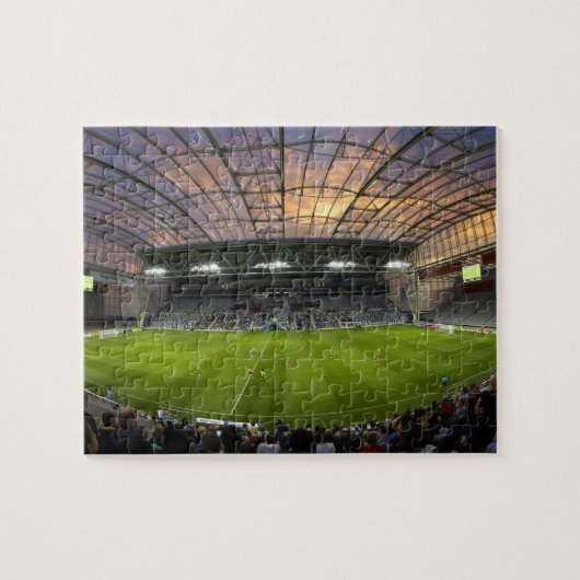 Voetbalwedstrijd, Forsyth Barr Stadium, Dunedin Legpuzzel (Horizontaal)