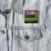Voetbalwedstrijd, Forsyth Barr Stadium, Dunedin Vierkante Button 5,1 Cm (In situ)