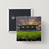 Voetbalwedstrijd, Forsyth Barr Stadium, Dunedin Vierkante Button 5,1 Cm (Voorkant /achterkant)
