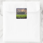 Voetbalwedstrijd, Forsyth Barr Stadium, Dunedin Vierkante Sticker (Tas)