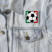 voetbalwedstrijd. italiaans vierkant. vierkante button 5,1 cm (In situ)