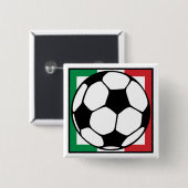 voetbalwedstrijd. italiaans vierkant. vierkante button 5,1 cm (Voorkant /achterkant)