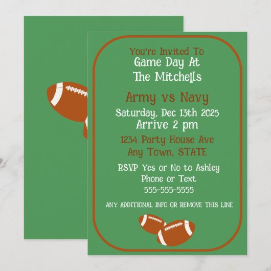 Voetbalwedstrijd Kijkfeest Kaart (Voorkant / Achterkant)