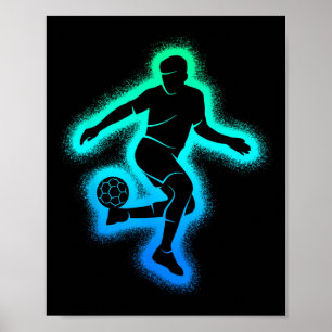 Voetbalwedstrijd Kinderen Mannen Jongens Voetballe Poster