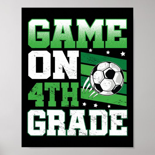 Voetbalwedstrijd op 4e klas Ck naar school Schatti Poster (Voorkant)