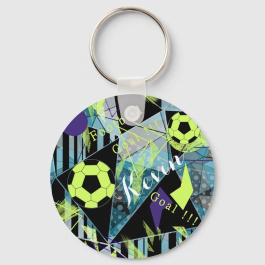 voetbalwedstrijd sleutelhanger (Voorkant)