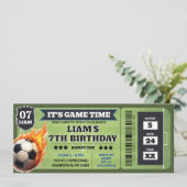 Voetbalwedstrijd Verjaardagsman Ticket (Staand voorkant)