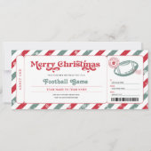 Voetbalwedstrijd verrassingskerstcadeauticket kaart (Voorkant)
