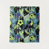 voetbalwedstrijd wandkleed (Voorkant)