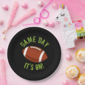 Voetbalwedstrijddag papieren bordje (Feest)