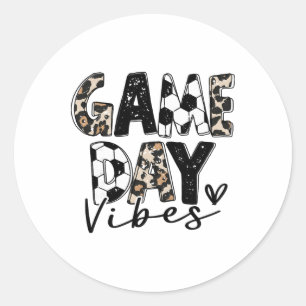Voetbalwedstrijddag Sfeer Voor Vrouwen Moeder Voet Ronde Sticker