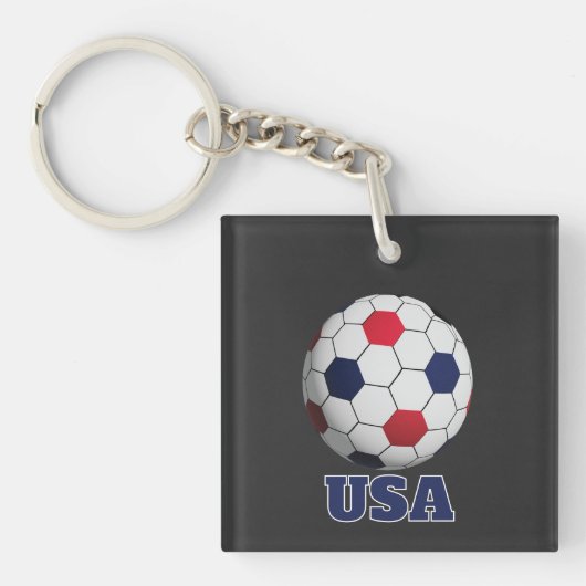 Voetbalworp kussen USA Sleutelhanger (voorkant)