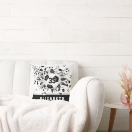 Voetbalzaal Decor Meisjes Sport Star Kussen