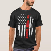 Voetbeen chirurgie overlevende Amerikaanse vlag he T-shirt (Voorkant)