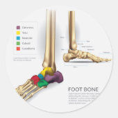 voetbeen ronde sticker (Voorkant)