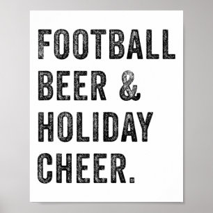 Voetbier en vakantiegroet Thanksgiving Kerstmis Poster