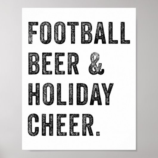 Voetbier en vakantiegroet Thanksgiving Kerstmis Poster (Voorkant)