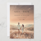 Voetblaadjes Bewaar de datum Kaart (Voorkant)