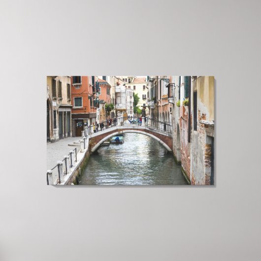 Voetbrug in Venetië Canvas Afdruk (Voorkant)
