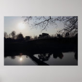 Voetbrug over een rivier poster (Voorkant)