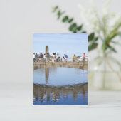 Voetbrug over het Asbury Park NJ Briefkaart (Staand voorkant)