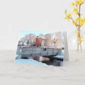 Voetbrug over Town Brook, Plymouth, MA Kaart (Gele Bloem)